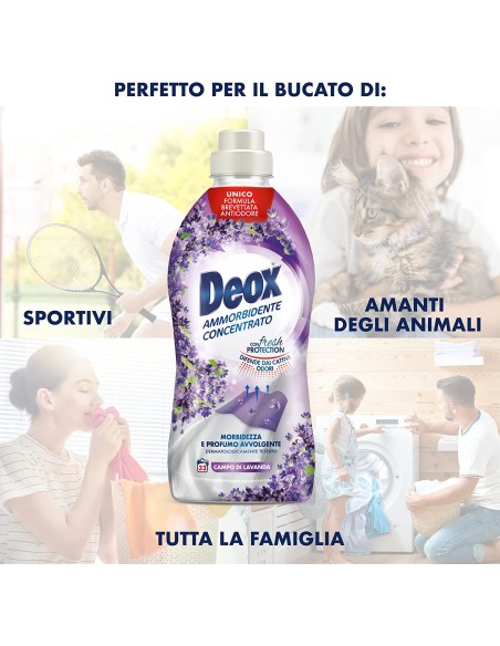 deox ammorbidente concentrato - 660ml - 33 lavaggi - lavanda: tuttocasashop.it: prodotti per bucato e tessuti