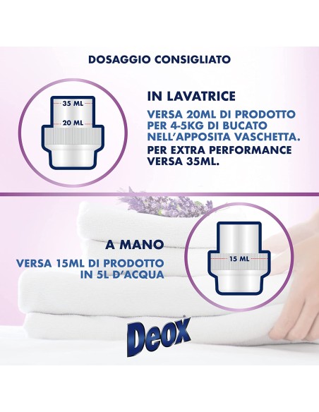 deox ammorbidente concentrato - 660ml - 33 lavaggi - lavanda: tuttocasashop.it: prodotti per bucato e tessuti