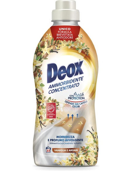 deox ammorbidente concentrato - 660ml - 33 lavaggi - vaniglia: tuttocasashop.it: prodotti per bucato e tessuti