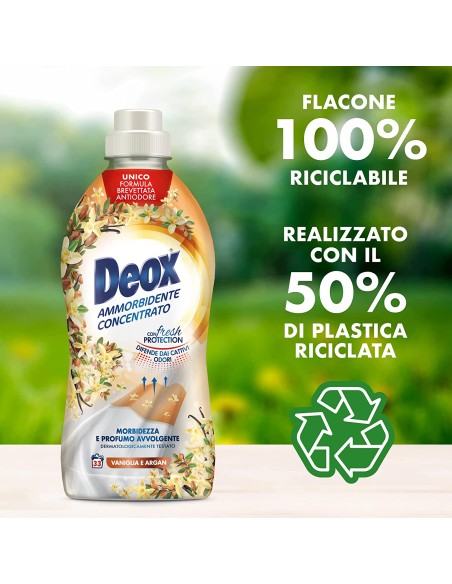 deox ammorbidente concentrato - 660ml - 33 lavaggi - vaniglia: tuttocasashop.it: prodotti per bucato e tessuti