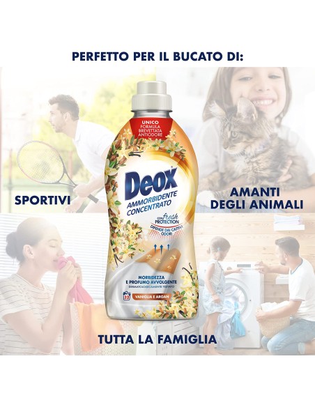 deox ammorbidente concentrato - 660ml - 33 lavaggi - vaniglia: tuttocasashop.it: prodotti per bucato e tessuti