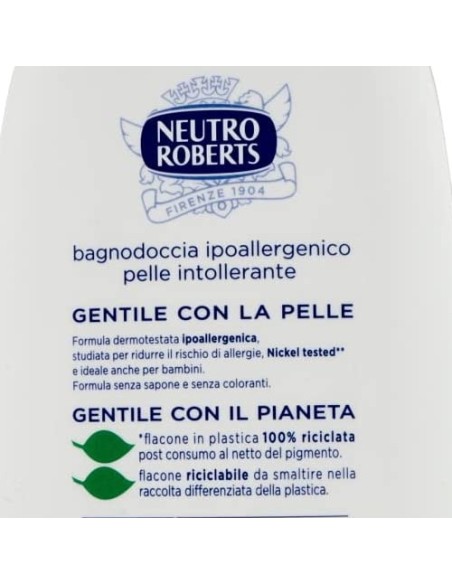 neutro roberts bagnodoccia 450ml - dermazero ipoallergenico - nichel tested: tuttocasashop.it: igiene e cura della persona
