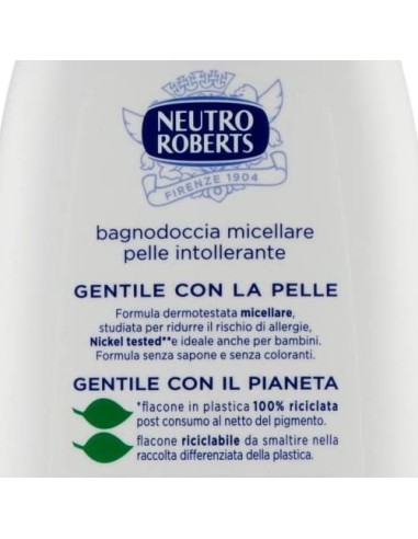 neutro roberts bagnodoccia - 450ml - dermazero - micellare - nichel tested: tuttocasashop.it: igiene e cura della persona