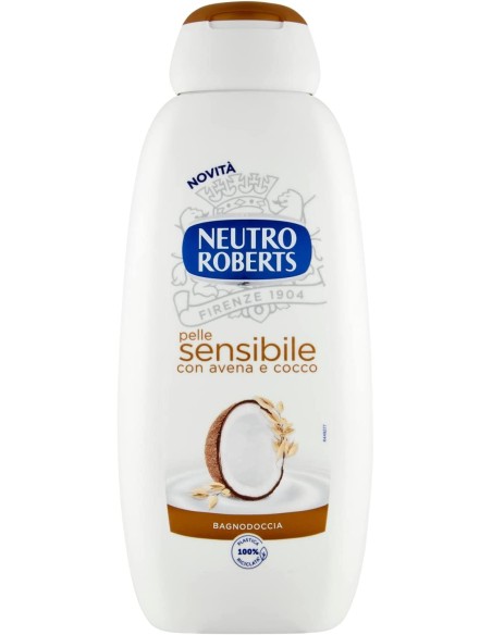 neutro roberts bagnodoccia - 450ml - pelle sensibile con avena e cocco: tuttocasashop.it: igiene e cura della persona