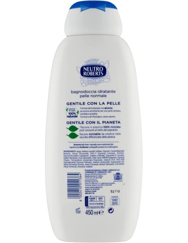 neutro roberts bagnodoccia - 450ml - idratante con clicerina naturale: tuttocasashop.it: igiene e cura della persona
