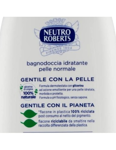neutro roberts bagnodoccia - 450ml - idratante con clicerina naturale: tuttocasashop.it: igiene e cura della persona