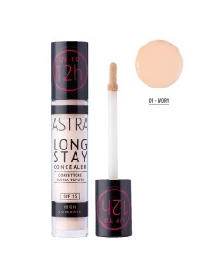astra long stay concealer - correttore lunga tenuta - spf15 - 01 - ivory: tuttocasashop.it: igiene e cura della persona