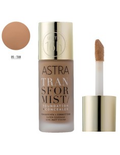astra transformist fondotinta + correttore semi matt finish - 05 - tan: tuttocasashop.it: igiene e cura della persona