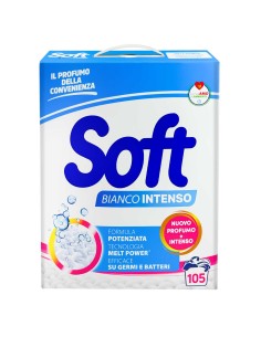 soft detersivo lavatrice in polvere fusto 105 misurini - bianco intenso: tuttocasashop.it: prodotti per bucato e tessuti