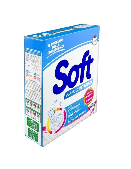 soft detersivo lavatrice in polvere fusto 105 misurini - bianco intenso: tuttocasashop.it: prodotti per bucato e tessuti