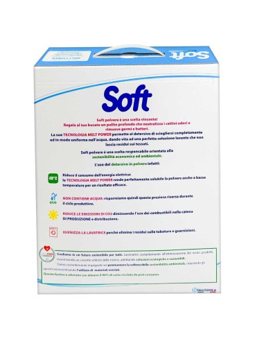 soft detersivo lavatrice in polvere fusto 105 misurini - bianco intenso: tuttocasashop.it: prodotti per bucato e tessuti