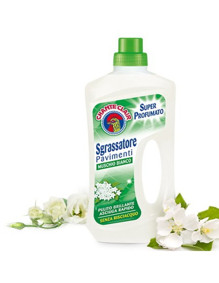 chanteclair sgrassatore pavimenti - 750ml - muschio bianco: tuttocasashop.it: pulizia e cura della casa