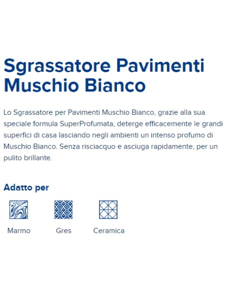 chanteclair sgrassatore pavimenti - 750ml - muschio bianco: tuttocasashop.it: pulizia e cura della casa