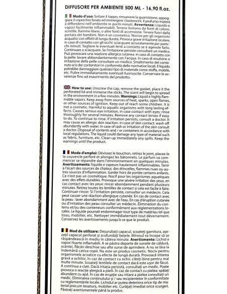 camomilla essenza profumo ambiente con bastoncini - 500ml - vaniglia: tuttocasashop.it: pulizia e cura della casa