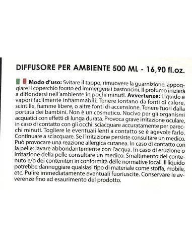 camomilla essenza profumo ambiente con bastoncini - 500ml - vaniglia: tuttocasashop.it: pulizia e cura della casa