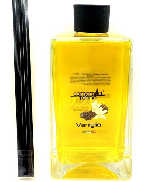 camomilla essenza profumo ambiente con bastoncini - 500ml - vaniglia: tuttocasashop.it: pulizia e cura della casa