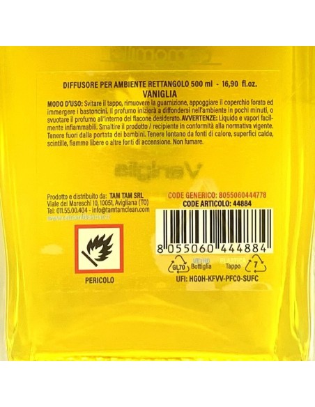 camomilla essenza profumo ambiente con bastoncini - 500ml - vaniglia: tuttocasashop.it: pulizia e cura della casa