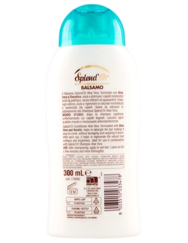 splend'or balsamo per capelli - 300ml - aloe vera e cheratina: tuttocasashop.it: igiene e cura della persona