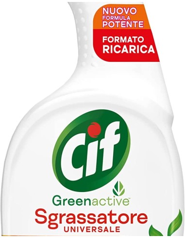 cif sgrassatore spray - ricarica 650ml - green active aceto & bicarbonato: tuttocasashop.it: pulizia e cura della casa