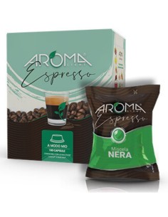 aroma light caffe espresso 100 capsule - miscela nera - a modo mio: tuttocasashop.it: altro - bazar