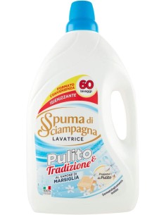 spuma di sciampagna detersivo lavatrice - 60 lavaggi - 3l - marsiglia: tuttocasashop.it: prodotti per bucato e tessuti