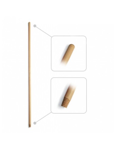 manico scopa legno 130cm - attacco universale a vite: tuttocasashop.it: pulizia e cura della casa