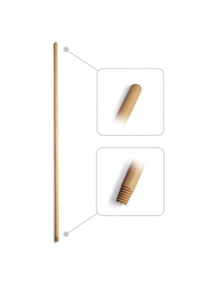 manico scopa legno 130cm - attacco universale a vite: tuttocasashop.it: pulizia e cura della casa