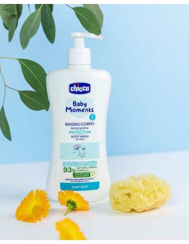 chicco baby moments bagno corpo senza lacrime - 500ml - calendula glicerina: tuttocasashop.it: igiene e cura della persona