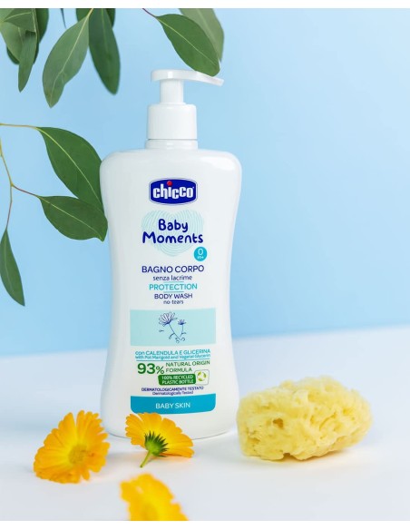 chicco baby moments bagno corpo senza lacrime - 500ml - calendula glicerina: tuttocasashop.it: igiene e cura della persona