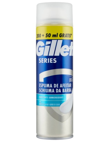 gillette series schiuma da barba - 250ml - ammorbidente con burro di cacao: tuttocasashop.it: igiene e cura della persona
