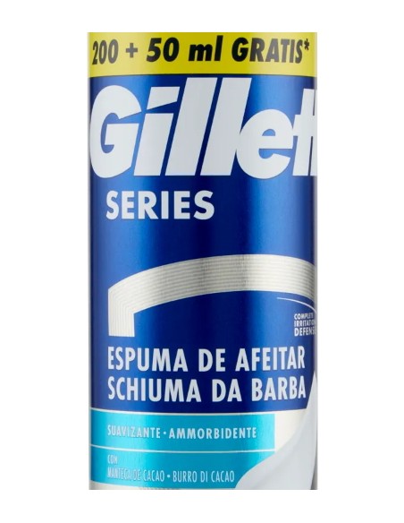 gillette series schiuma da barba - 250ml - ammorbidente con burro di cacao: tuttocasashop.it: igiene e cura della persona