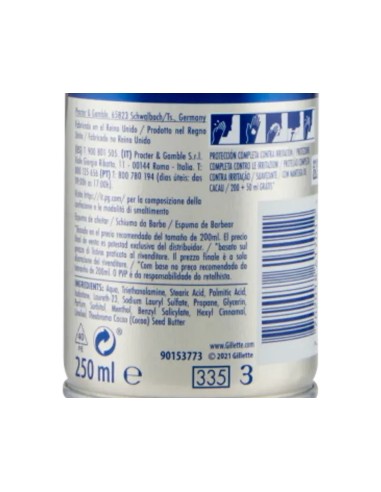 gillette series schiuma da barba - 250ml - ammorbidente con burro di cacao: tuttocasashop.it: igiene e cura della persona