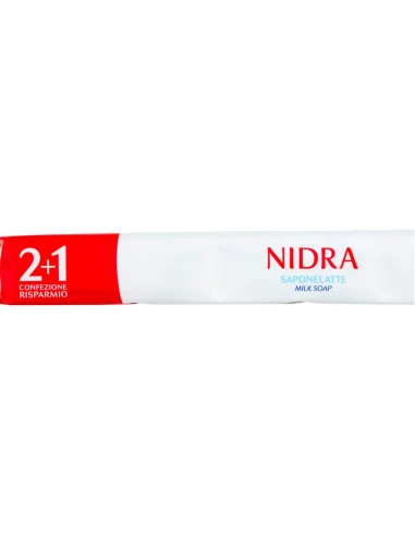 nidra sapone solido - 3 pezzi da 90 grammi - idratante - proteine del latte: tuttocasashop.it: igiene e cura della persona