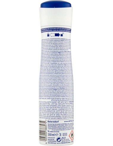 nivea deodorante spray - 150ml - black & white invisible fresh - non macchia: tuttocasashop.it: igiene e cura della persona