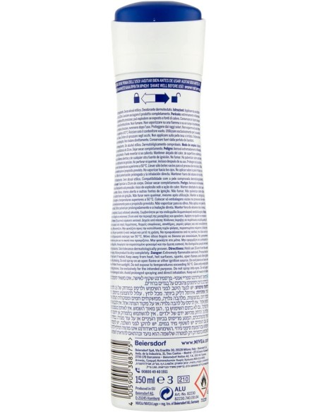 nivea deodorante spray - 150ml - black & white invisible fresh - non macchia: tuttocasashop.it: igiene e cura della persona
