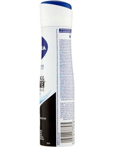 nivea deodorante spray - 150ml - black & white invisible fresh - non macchia: tuttocasashop.it: igiene e cura della persona