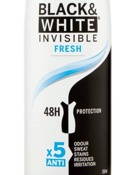 nivea deodorante spray - 150ml - black & white invisible fresh - non macchia: tuttocasashop.it: igiene e cura della persona