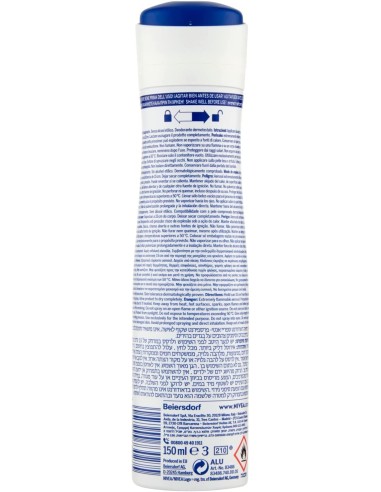 nivea deodorante spray - 150ml - black & white - ultimate impact: tuttocasashop.it: igiene e cura della persona