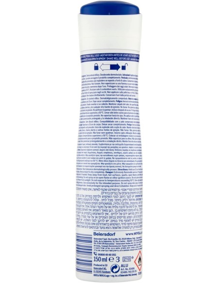 nivea deodorante spray - 150ml - black & white - ultimate impact: tuttocasashop.it: igiene e cura della persona