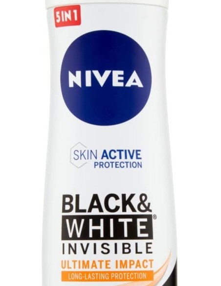 nivea deodorante spray - 150ml - black & white - ultimate impact: tuttocasashop.it: igiene e cura della persona