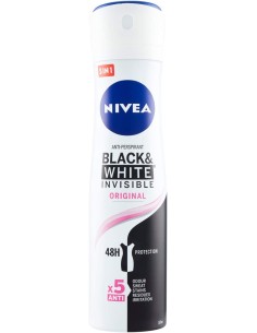 nivea deodorante spray - 150ml - black & white - original - non macchia: tuttocasashop.it: igiene e cura della persona