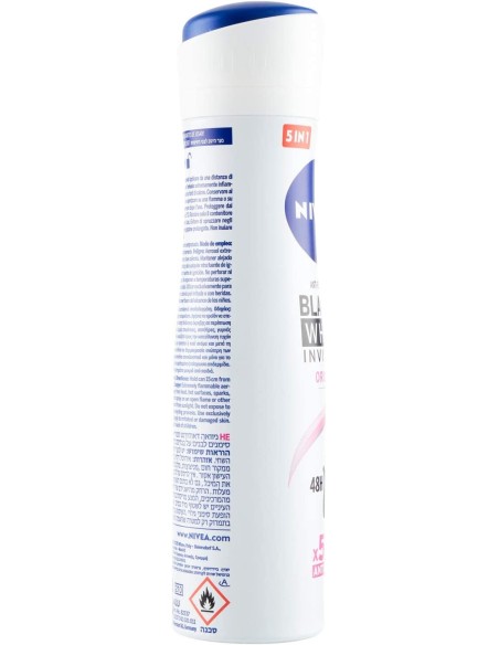 nivea deodorante spray - 150ml - black & white - original - non macchia: tuttocasashop.it: igiene e cura della persona