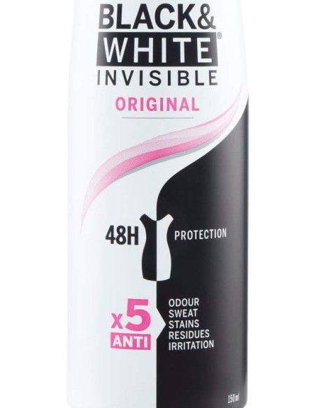 nivea deodorante spray - 150ml - black & white - original - non macchia: tuttocasashop.it: igiene e cura della persona