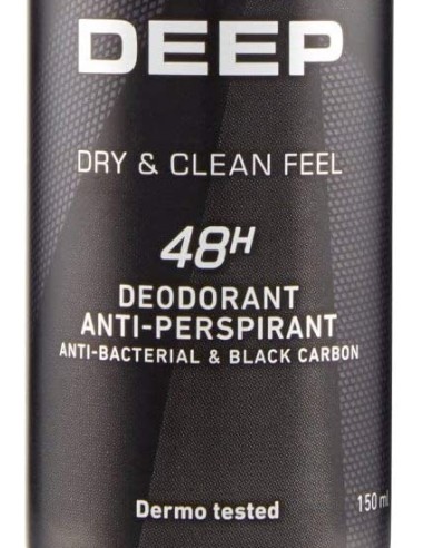 nivea deodorante spray - 150ml - for men - 48h - deep - black carbon: tuttocasashop.it: igiene e cura della persona