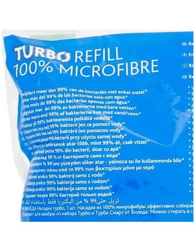 vileda turbo smart ricambio mop microfibra lavapavimenti sistema rotante: tuttocasashop.it: pulizia e cura della casa