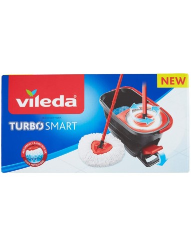 vileda turbo smart mop microfibra lavapavimenti rotante con sistema a pedale: tuttocasashop.it: pulizia e cura della casa