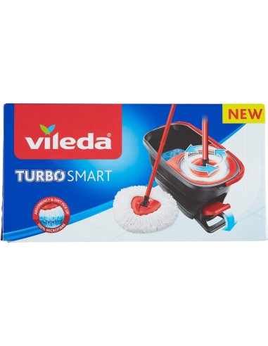vileda turbo smart mop microfibra lavapavimenti rotante con sistema a pedale: tuttocasashop.it: pulizia e cura della casa