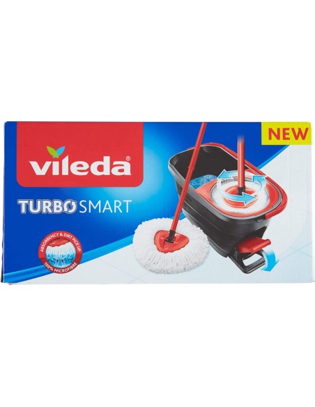 vileda turbo smart mop microfibra lavapavimenti rotante con sistema a pedale: tuttocasashop.it: pulizia e cura della casa