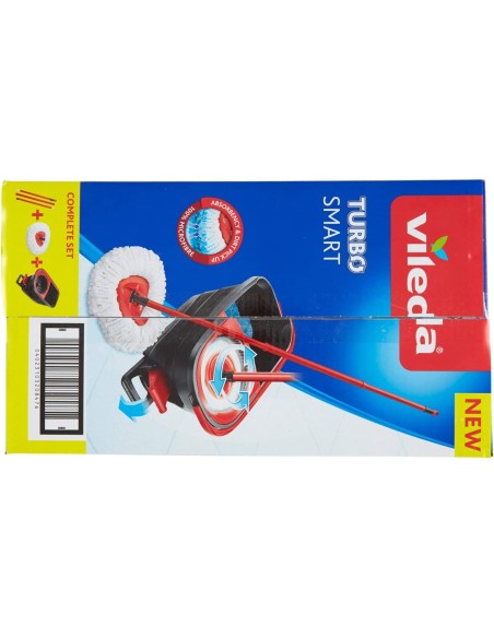 vileda turbo smart mop microfibra lavapavimenti rotante con sistema a pedale: tuttocasashop.it: pulizia e cura della casa