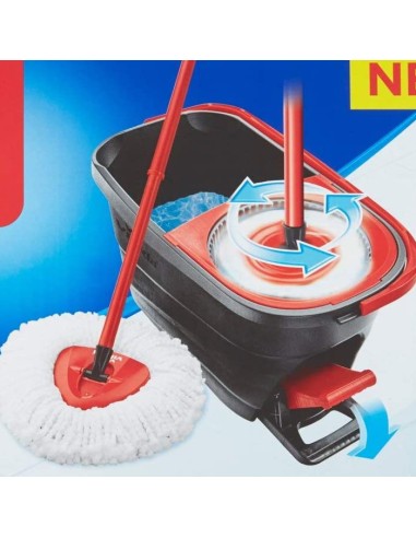 vileda turbo smart mop microfibra lavapavimenti rotante con sistema a pedale: tuttocasashop.it: pulizia e cura della casa